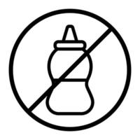 Mustard free icon. icon related to food allergen. outline icon style. Simple vector design editable