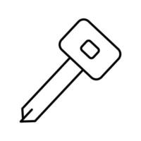 Car key icon illustration. icon related to car service, car repair. outline icon style. Simple vector design editable