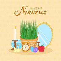 persa nuevo año contento nowruz antecedentes. vector