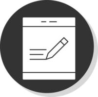 Pen Tablet Vector Icon Design