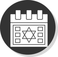 Hebrew Calendar Vector Icon Design