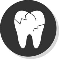 Decayed Teeth Vector Icon Design