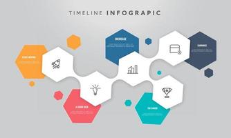 Five Steps Timeline Infographic Template Design for Business Concept. vector