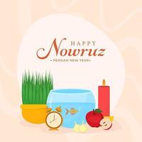 persa nuevo año contento nowruz antecedentes. vector