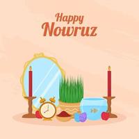 persa nuevo año contento nowruz antecedentes. vector