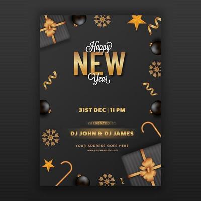 Year End Party Invitation Vector Art Icons and Graphics for Free Download