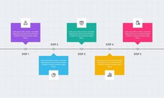 cuatro diferente pasos infografía diseño en cuadrícula antecedentes para negocio concepto. vector