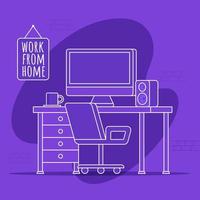 Working from home in quarantine. Vector Illustrations of Working at Home Concept. People at Home.