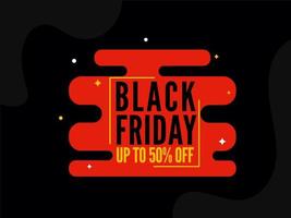 UP TO 50 Off for Black Friday Sale Poster Design. vector