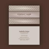 Modern Business Card Template Layout With Double-Sides Presentation. vector