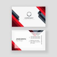 Business card or horizontal template design in front and back view. vector