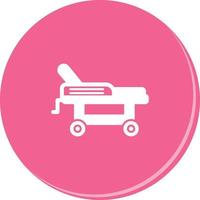 icono de vector de cama de hospital