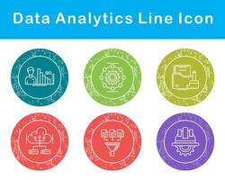 datos analítica vector icono conjunto