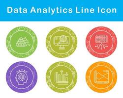 datos analítica vector icono conjunto