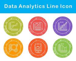 datos analítica vector icono conjunto