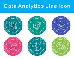 datos analítica vector icono conjunto