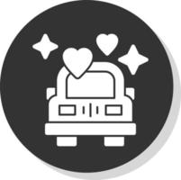 Wedding Car Vector Icon Design