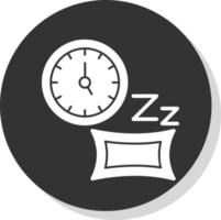 diseño de icono de vector de tiempo de dormir