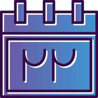 Persian Calendar Vector Icon Design