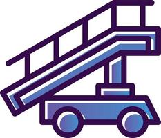 Airplane Stairs Vector Icon Design