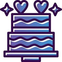 Wedding Cake Vector Icon Design