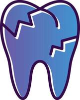 Decayed Teeth Vector Icon Design