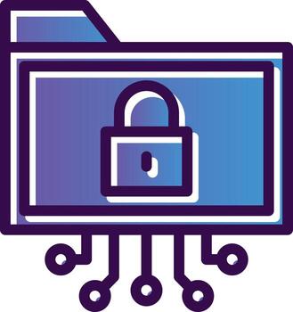 Data Encryption Vector Icon Design