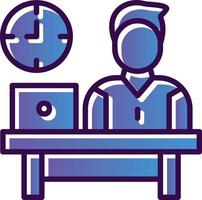 Work Time Vector Icon Design