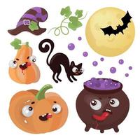 HALLOWEEN GOODS Hand Drawn Cartoon Vector Illustration Set