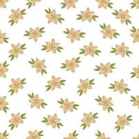 FLOWER TEXTILE Fabric Seamless Pattern Vector Illustration