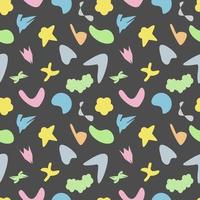 vector illustration seampless pattern abstract geometric shapes on black
