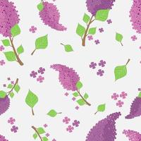 vector illustration seampless pattern of lilac branches