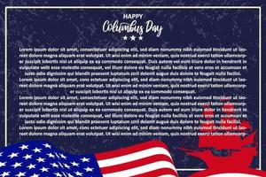 Columbus day american republic web banner flyer instagram social media post templates background art vector