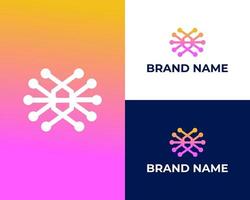 Modern stylish logo with letter W Business Technology vector