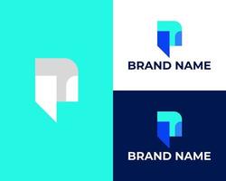 TP logo, Letter T and P logo design combination, P and T icons vector