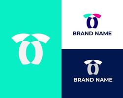 Abstract initial letter O and T logo design vector