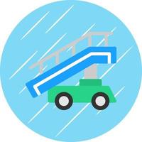 Airplane Stairs Vector Icon Design