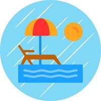 diseño de icono de vector de playa