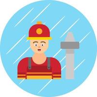 Fireman Vector Icon Design