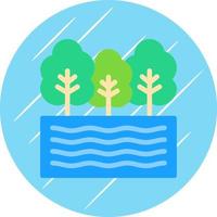 diseño de icono de vector de lago