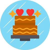 diseño de icono de vector de pastel de boda