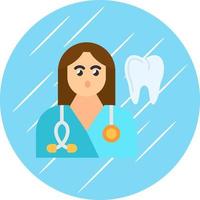 Female Dentist Vector Icon Design