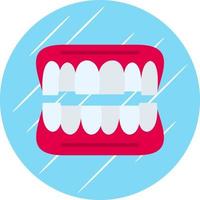 diseño de icono de vector de dentadura postiza