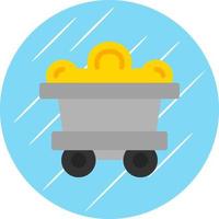 diseño de icono de vector de carro de minería