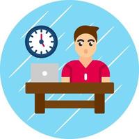 Work Time Vector Icon Design