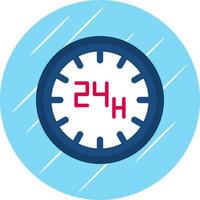 Diseño de icono de vector de 24 horas