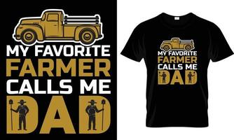 Farmer t shirt design graphic vector. vector