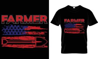 Farmer t shirt design graphic vector. vector