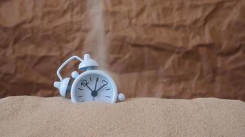 Sand falls on the clock. Countdown, the flow of life. The Concept Of Animation Of Time, Business, And Environment video