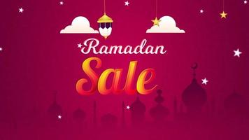 Ramadan uitverkoop, uitverkoop banier, Ramadan kareem uitverkoop, Ramadan advertenties, uitverkoop banier video